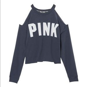 Pink Shoulder Cut Out Sweater